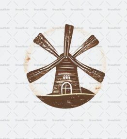 Rustikale Windmühle